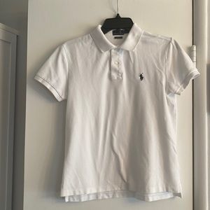 Polo Ralph Lauren Classic Polo - white shirt 3 buttons with navy blue polo.